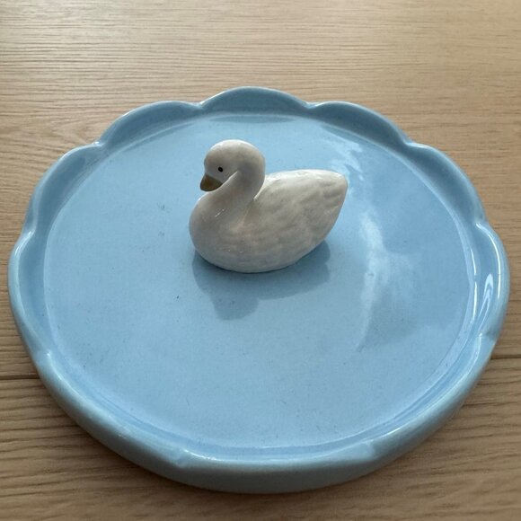 Ceramic Swan Ring Holder Dish – Jewelry Tray Vanity Decor - Picture 7 of 8